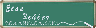 Else Wehler Visitenkarte